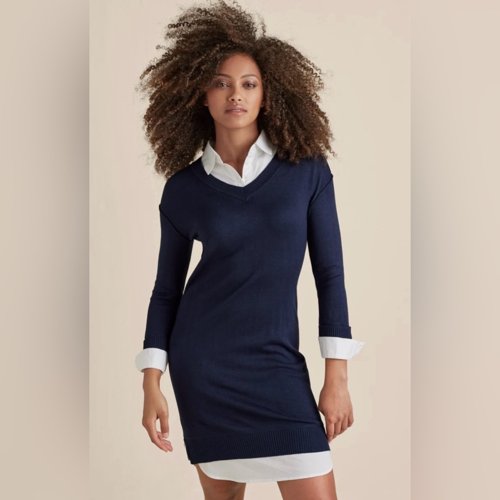 VENUS Layered Sweater Dress